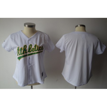Athletics Blank White Women's Fashion Stitched MLB Jersey