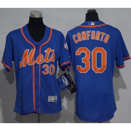 Mets #30 Michael Conforto Blue Flexbase Authentic Women's Stitched MLB Jersey