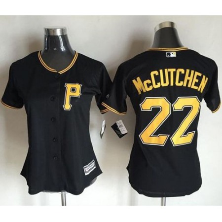 Pirates #22 Andrew McCutchen Black Women's Alternate Stitched MLB Jersey