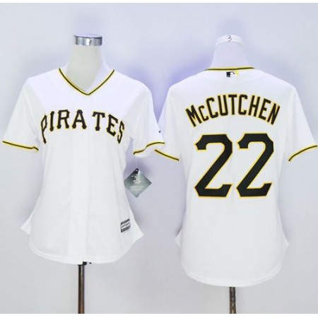 Pirates #22 Andrew McCutchen White Women's Fashion Stitched MLB Jersey