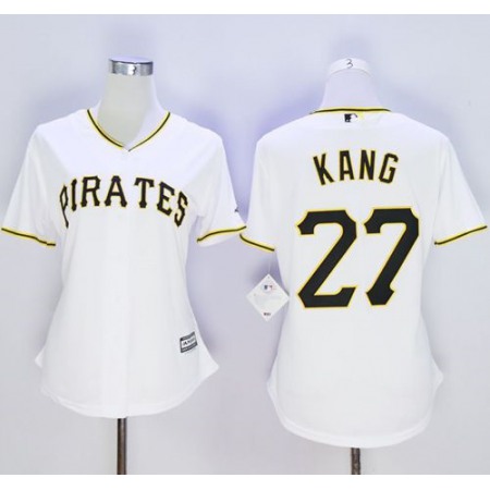 Pirates #27 Jung-ho Kang White Women's Home Stitched MLB Jersey