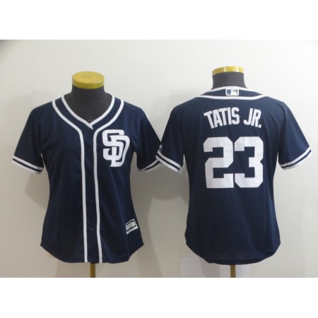 Women's San Diego Padres #23 Fernando Tatis Jr. Navy Cool Base Stitched MLB Jersey