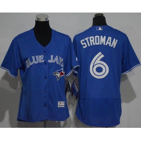 Blue Jays #6 Marcus Stroman Blue Flexbase Authentic Women's Stitched MLB Jersey