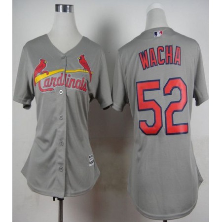 Cardinals #52 Michael Wacha Grey Road Women's Stitched MLB Jersey