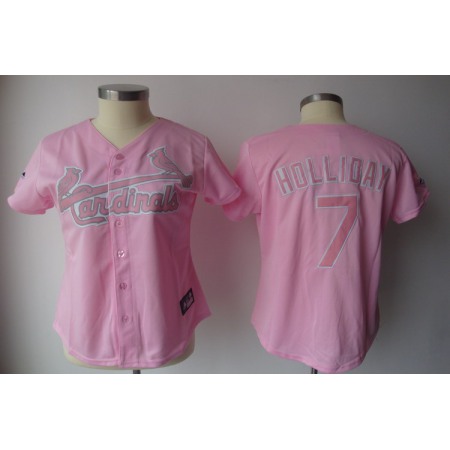 Cardinals #7 Matt Holliday Pink Women's Fashion Stitched MLB Jersey