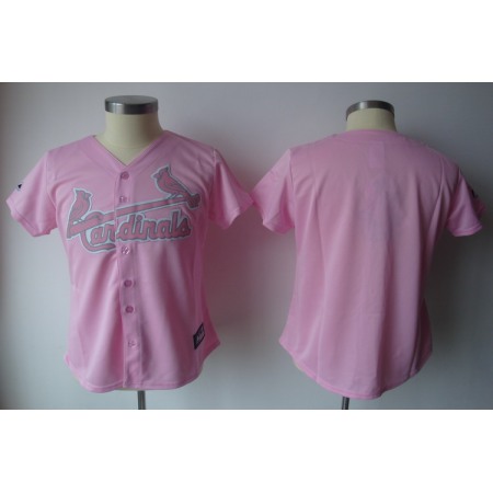 Cardinals Blank Pink Women's Fashion Stitched MLB Jersey