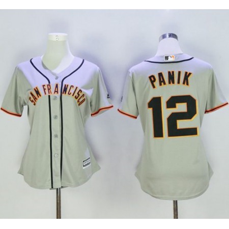 Giants #12 Joe Panik Grey Women's Road Stitched MLB Jersey
