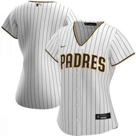 Women's San Diego Padres Blank White Cool Base Stitched Baseball Jersey(Run Small)