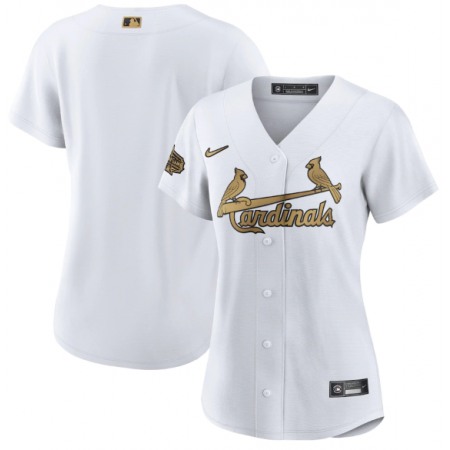 Women's St. Louis Cardinals Blank 2022 All-Star White Stitched Baseball Jersey(Run Small)