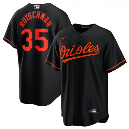 Youth Baltimore Orioles #35 Adley Rutschman Black Cool Base Stitched Baseball Jersey