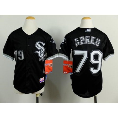 White Sox #79 Jose Abreu Black Cool Base Stitched Youth MLB Jersey