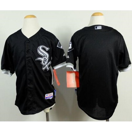 White Sox Blank Black Cool Base Stitched Youth MLB Jersey