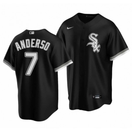 Youth Chicago White Sox #7 Tim Anderson Black Cool Base Stitched Jersey