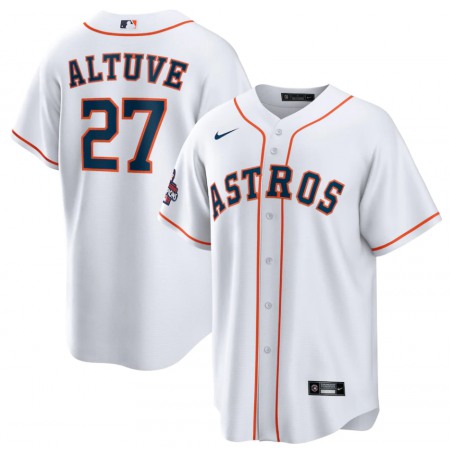 Youth Houston Astros #27 Jose Altuve White 2022 World Series Champions Home Stitched BaseballJersey