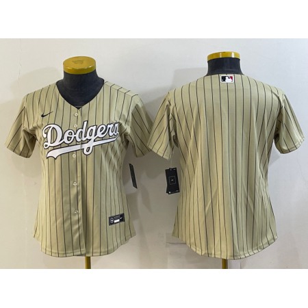 Youth Los Angeles Dodgers Blank Cream Stitched Baseball Jersey