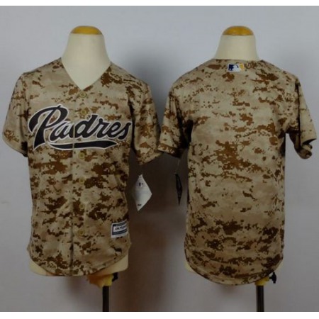Padres Blank Camo Alternate 2 Stitched Youth MLB Jersey