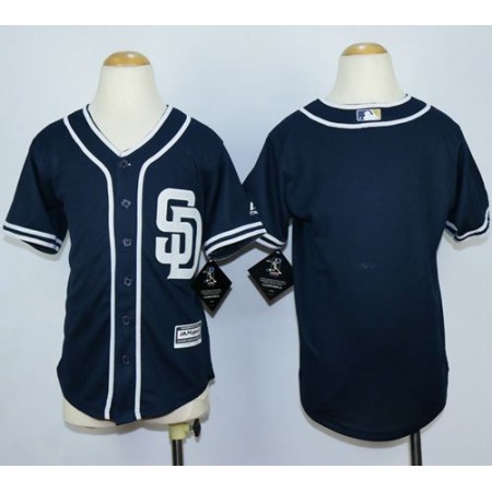Padres Blank Navy Blue Alternate 1 Stitched Youth MLB Jersey