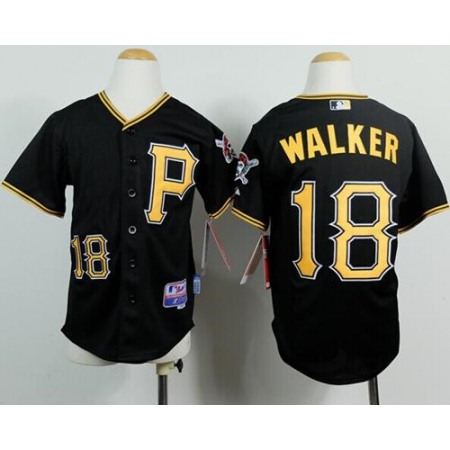 Pirates #18 Neil Walker Black Cool Base Stitched Youth MLB Jersey