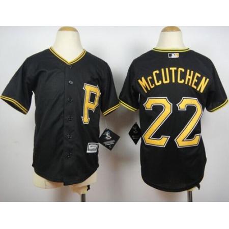 Pirates #22 Andrew McCutchen Black Cool Base Stitched Youth MLB Jersey