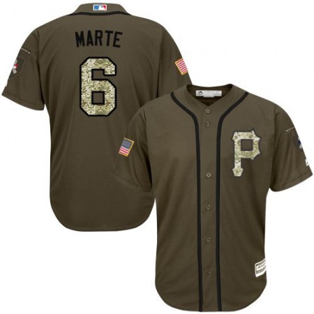Pirates #6 Starling Marte Green Salute to Service Stitched Youth MLB Jersey