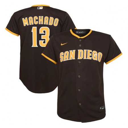Youth San Diego Padres #13 Manny Machado Brown Stitched Jersey