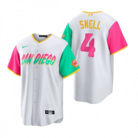 Youth San Diego Padres #4 Blake Snell 2022 White City Connect Stitched Baseball Jersey