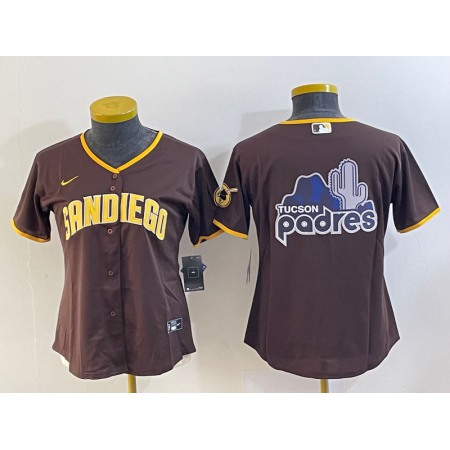 Youth San Diego Padres Brown Team Big Logo Stitched Baseball Jersey