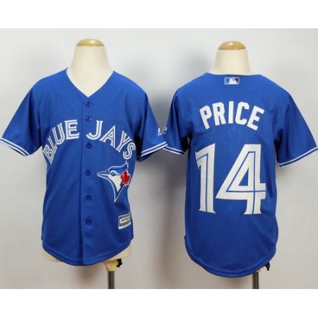 Blue Jays #14 David Price Blue Cool Base Stitched Youth MLB Jersey