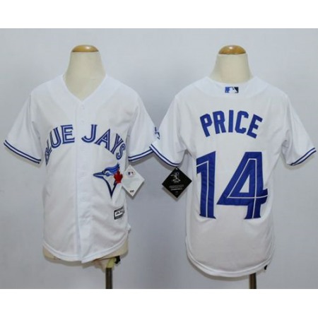 Blue Jays #14 David Price White Cool Base Stitched Youth MLB Jersey