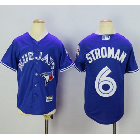 Blue Jays #6 Marcus Stroman Blue Cool Base Stitched Youth MLB Jersey