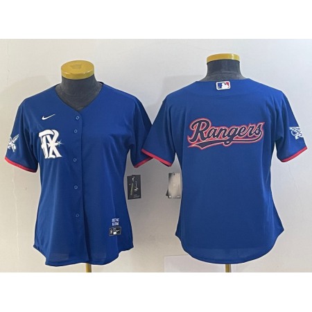 Youth Texas Rangers Royal 2023 City Connect With Patch Stitched Baseball Jersey