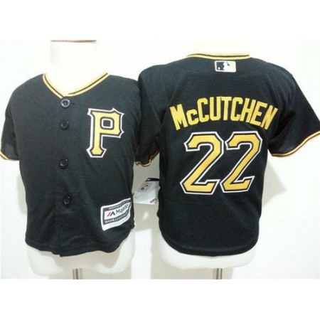 Toddler Pirates #22 Andrew McCutchen Black Cool Base Stitched MLB Jersey