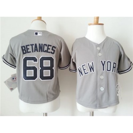 Toddler Yankees #68 Dellin Betances Grey Cool Base Stitched MLB Jersey