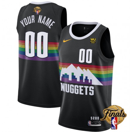 Denver Nuggets Customized Black 2023 Finals City Edition Stitched Jersey