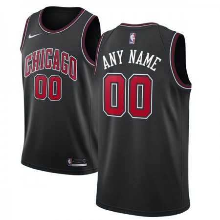 Men's Chicago Bulls Black Customized Stitched NBA Jersey