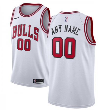 Men's Chicago Bulls White Customized Stitched NBA Jersey