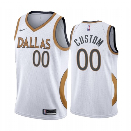 Men's Dallas Mavericks 2020 White City Edition Customized Stitched NBA Jersey