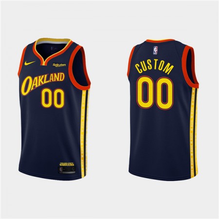 Men's Golden State Warriors Navy Customized City Edition Stitched NBA Jersey