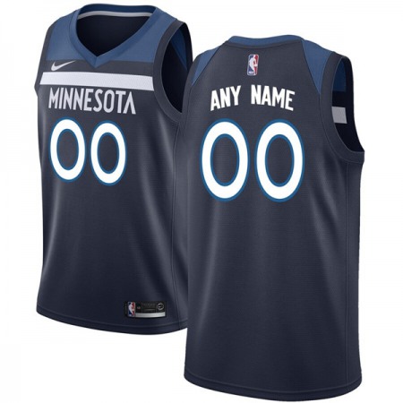 Men's Minnesota Timberwolves Navy Customized Stitched NBA Jersey