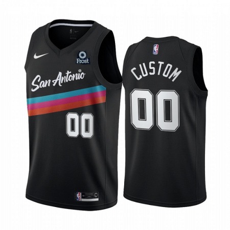 Men's San Antonio Spurs 2020 Black City Edition Retro-'Fiesta' Customized Stitched NBA Jersey