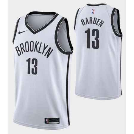 Men's Brooklyn Nets #13 James Harden White Association Edition Stitched NBA Jersey