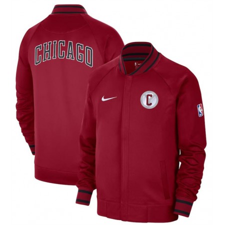 Men's Chicago Bulls Red 2022/23 City Edition Showtime Thermaflex Full-Zip Jacket