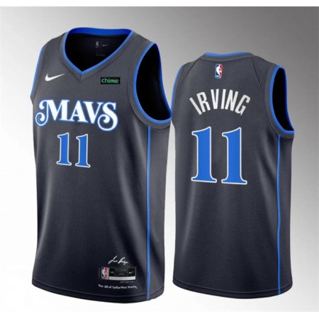 Men's Dallas Mavericks #11 Kyrie Irving Black 2023-24 City Edition Stitched Basketball Jersey