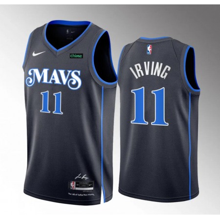 Men's Dallas Mavericks #11 Kyrie Irving Black 2023/24 City Edition Stitched Basketball Jersey