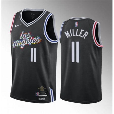 Men's Los Angeles Clippers #11 Jordan Miller Black 2023 Draft City Edition Stitched Jersey