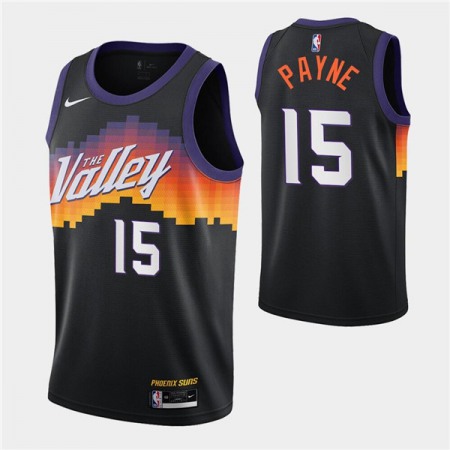 Men's Phoenix Suns #15 Cameron Payne 2020 Black City Edition Stitched Jersey