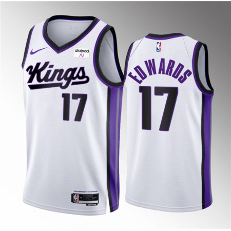 Men's Sacramento Kings #17 Kessler Edwards White 2023/24 Association Edition Stitched Basketball Jersey