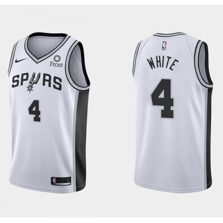 Men's San Antonio Spurs #4 Derrick White Association Edition White Stitched Jersey