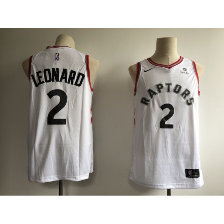 Men's Toronto Raptors #2 Kawhi Leonard White Association Edition Swingman Stitched NBA Jersey