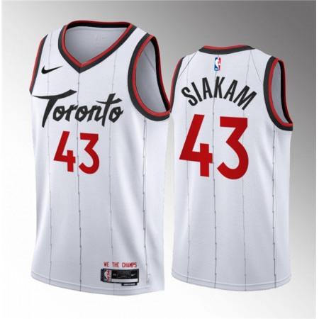 Men's Toronto Raptors #43 Pascal Siakam White 2023/24 Association Edition Stitched Basketball Jersey